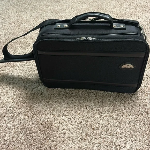 Samsonite Travel Suitcase Briefcase Bag Black with Handle and Detachable Strap - Picture 1 of 13